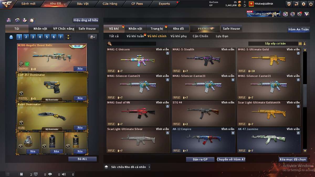 shop acc cf uy tin gia re